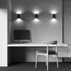 Applique-Da-Parete-Moderno-Kilt-Alluminio-Nero-Luce-Led-Integrato-10W
