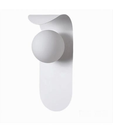 Applique Da Parete Moderno Lampada Decorativa In Metallo Con Sfera Vetro G9 Aq46