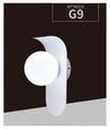 Applique Da Parete Moderno Lampada Decorativa In Metallo Con Sfera Vetro G9 Aq46