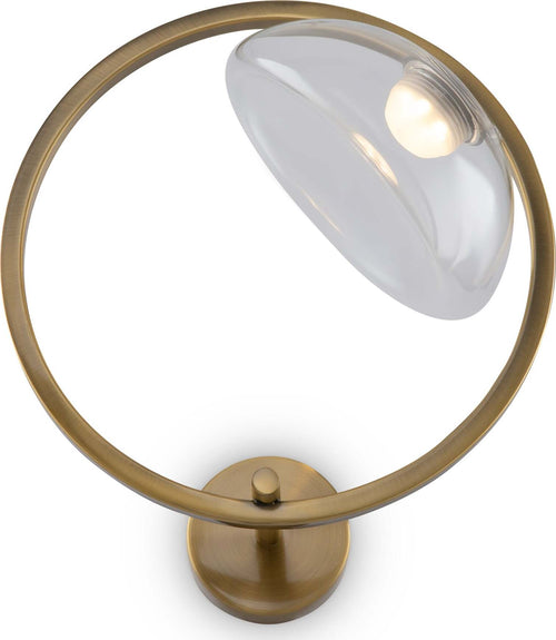 Applique-Da-Parete-Moderno-Lunare-Metallo-Ottone-Vetro-Led-5W