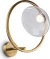 Applique-Da-Parete-Moderno-Lunare-Metallo-Ottone-Vetro-Led-5W