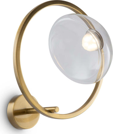 Applique-Da-Parete-Moderno-Lunare-Metallo-Ottone-Vetro-Led-5W