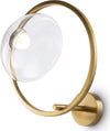 Applique-Da-Parete-Moderno-Lunare-Metallo-Ottone-Vetro-Led-5W