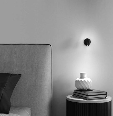 Applique-Da-Parete-Moderno-Mirax-Metallo-Nero-Luce-Led-Integrato-3W-Ip20