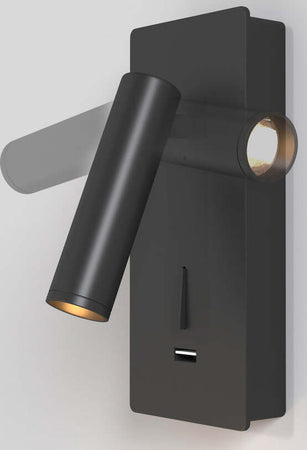 Applique-Da-Parete-Moderno-Mirax-Metallo-Nero-Luce-Led-Integrato-3W