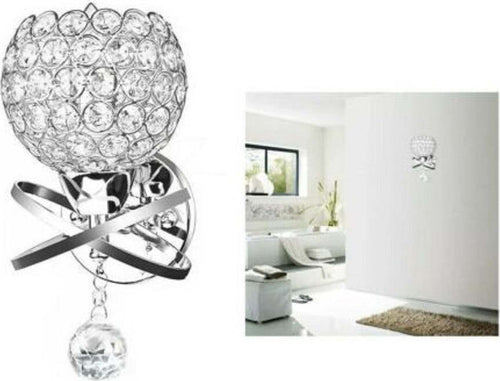 Applique Da Parete Moderno Paralume Con Cristalli Acrilico E Pendente Casa, arredamento e bricolage > Illuminazione da interno > Applique per interno Trade Shop italia - Napoli, Commerciovirtuoso.it