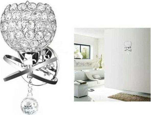 Applique Da Parete Moderno Paralume Con Cristalli Acrilico E Pendente Casa, arredamento e bricolage > Illuminazione da interno > Applique per interno Trade Shop italia - Napoli, Commerciovirtuoso.it