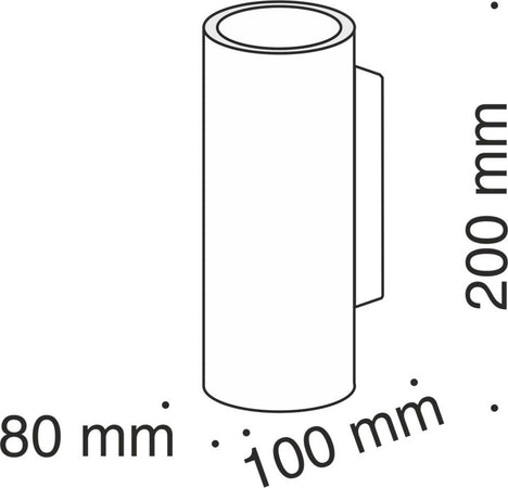 Applique-Da-Parete-Moderno-Parma-Pietra---Cemento---Gesso-Bianco-2-Luci-Gu10-5W