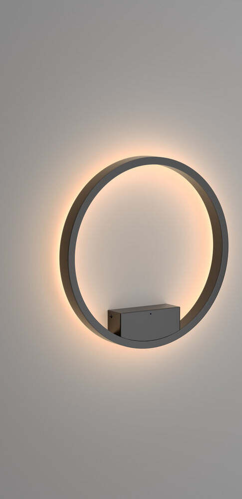 Applique-Da-Parete-Moderno-Rim-Alluminio-Nero-1-Luce-Led-25W
