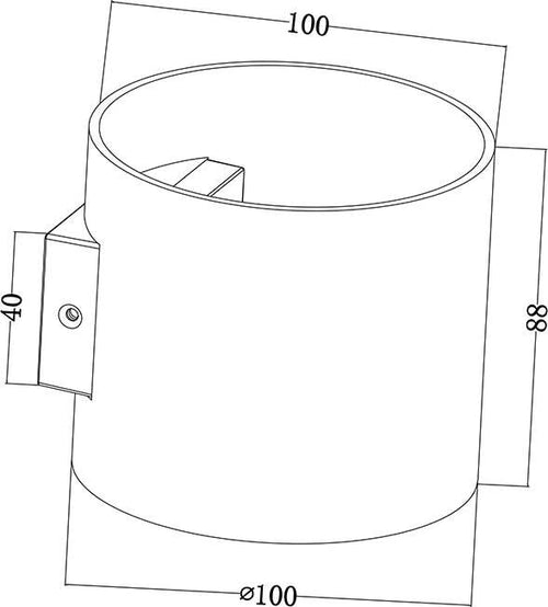 Applique-Da-Parete-Moderno-Rond-Alluminio-Nero-1-Luce-G9-50W