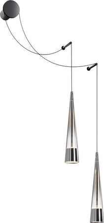 Applique-Da-Parete-Moderno-Sintesi-Metallo-Cromo-Vetro-2-Luci-Led-24W