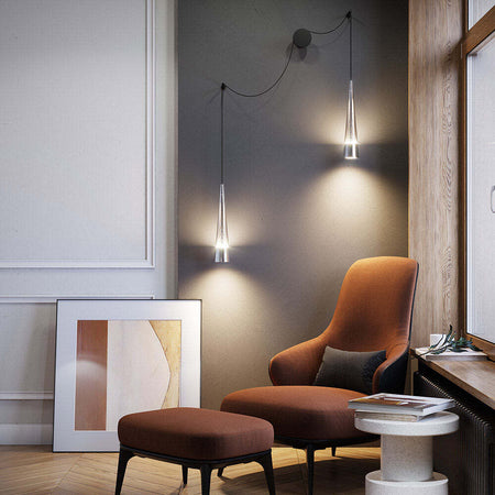 Applique-Da-Parete-Moderno-Sintesi-Metallo-Cromo-Vetro-2-Luci-Led-24W