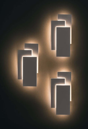 Applique-Da-Parete-Moderno-Trame-Metallo-Bianco-Luce-Led-Integrato-12W