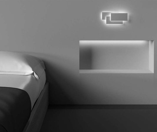 Applique-Da-Parete-Moderno-Trame-Metallo-Bianco-Luce-Led-Integrato-12W