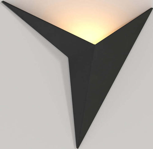 Applique-Da-Parete-Moderno-Trame-Metallo-Nero-Luce-Led-Integrato-3W