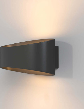 Applique-Da-Parete-Moderno-Trame-Metallo-Nero-Luce-Led-Integrato-6W