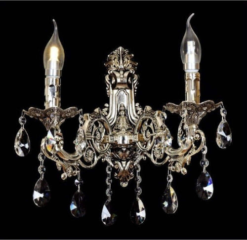 Applique Da Parete Muro Classica 2 Bracci Attacco E14 Cristalli Pendenti E02-2 Casa, arredamento e bricolage > Illuminazione da interno > Applique per interno Trade Shop italia - Napoli, Commerciovirtuoso.it
