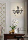 Applique Da Parete Muro Classica 2 Bracci Attacco E14 Cristalli Pendenti E02-2 Casa, arredamento e bricolage > Illuminazione da interno > Applique per interno Trade Shop italia - Napoli, Commerciovirtuoso.it