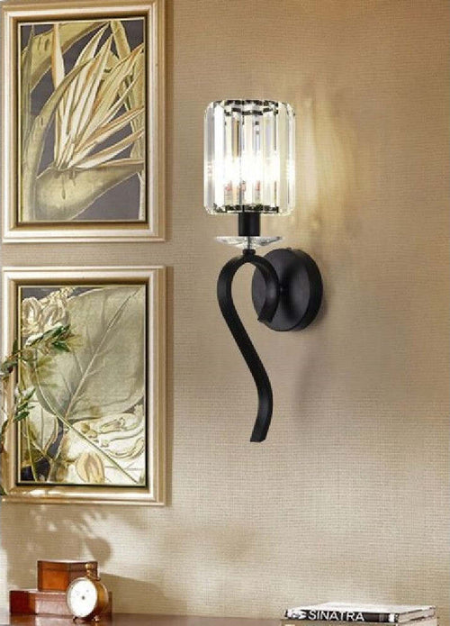 Applique Da Parete Nero Attacco E14 Lampada Muro Paralume In Vetro Metallo E36-1 Casa, arredamento e bricolage > Illuminazione da interno > Applique per interno Trade Shop italia - Napoli, Commerciovirtuoso.it