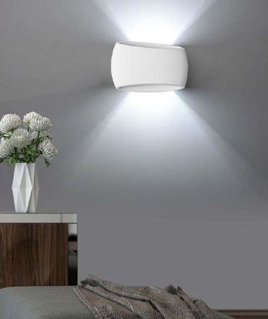 Applique Da Parete Ovale In Gesso Verniciabile Doppia Emissione Luminosa R7s E08 Casa, arredamento e bricolage > Illuminazione da interno > Applique per interno Trade Shop italia - Napoli, Commerciovirtuoso.it