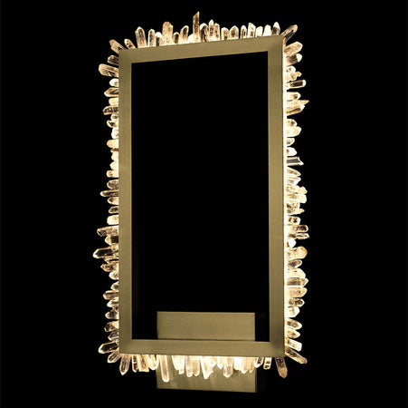 Applique-Da-Paretemoderno-Quartz-Halo-Metallo-Oro-Satinato-Cristallo-Led-14W