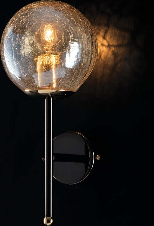 Applique-Design-Moderno-Contemporaneo-Cromo-Nero-Con-Vetro-1-Luce-Tresor