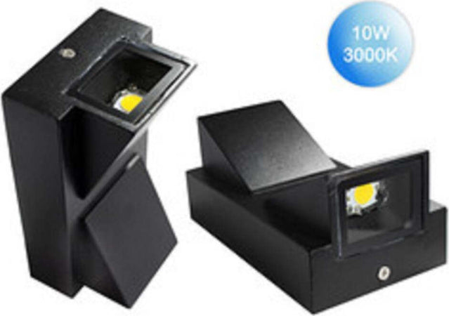 Applique Doppia Emissione 10 Watt Nero Per Esterno Luce Fredda Calda Ip65 Es04 Articoli da Giardino > Illuminazione da esterno > Applique da esterno Trade Shop italia - Napoli, Commerciovirtuoso.it