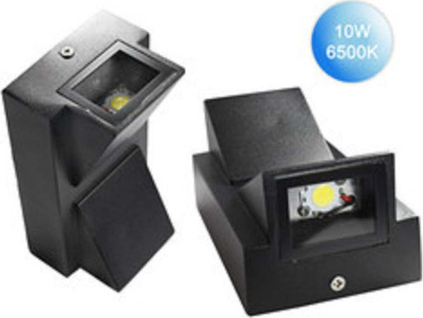 Applique Doppia Emissione 10 Watt Nero Per Esterno Luce Fredda Calda Ip65 Es04 Articoli da Giardino > Illuminazione da esterno > Applique da esterno Trade Shop italia - Napoli, Commerciovirtuoso.it