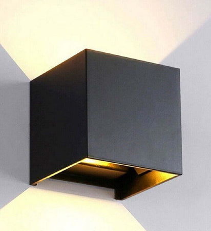 Applique Doppia Emissione Led Cob 12 W Esterno Luce 4000k 3000k 6500k Es46 Nero Articoli da Giardino > Illuminazione da esterno > Applique da esterno Trade Shop italia - Napoli, Commerciovirtuoso.it