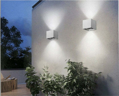 Applique-Doppia-Emissione-Led-Cob-12w-Esterno-Luce-4000k-3000k-6500k-Grigio-Es46
