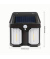 Applique Doppia Lanterna Solare Led Tungsteno Sensore Movimento Ip65 Da Esterno
