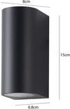 Applique Doppia Luce A Parete Interno Esterno Ip65 Porta Faretto Gu10 Es14n Universo
