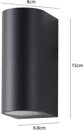 Applique Doppia Luce A Parete Interno Esterno Ip65 Porta Faretto Gu10 Es14n Universo