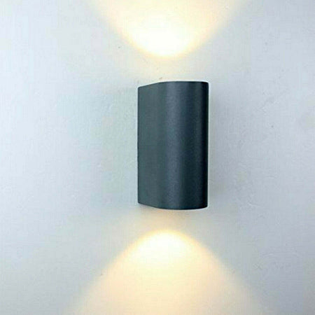 Applique Doppia Luce Led 10w Nero Bianco Lampada Parete Up Down Faretto Esterno Articoli da Giardino > Illuminazione da esterno > Applique da esterno Trade Shop italia - Napoli, Commerciovirtuoso.it