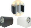 Applique Doppia Luce Led 10w Nero Bianco Lampada Parete Up Down Faretto Esterno Articoli da Giardino > Illuminazione da esterno > Applique da esterno Trade Shop italia - Napoli, Commerciovirtuoso.it