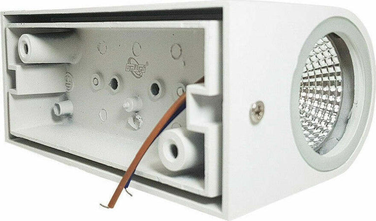 Applique Doppia Luce Led 10w Nero Bianco Lampada Parete Up Down Faretto Esterno Articoli da Giardino > Illuminazione da esterno > Applique da esterno Trade Shop italia - Napoli, Commerciovirtuoso.it