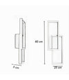 Applique Doppio Rettangolo 32 W Da Parete Abat Jour 3 Temperature Luce Aq25-b3c