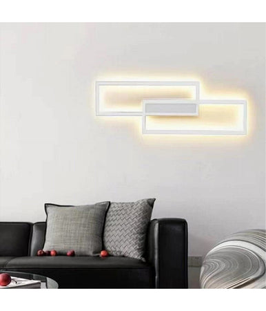 Applique Doppio Rettangolo 32 W Da Parete Abat Jour 3 Temperature Luce Aq25-b3c