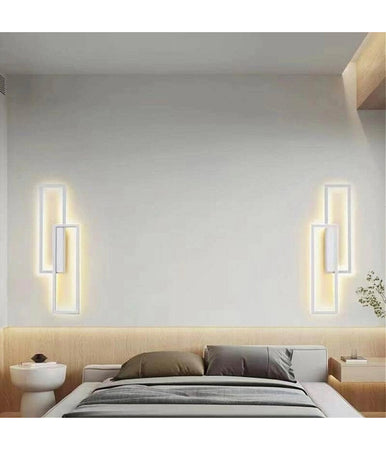 Applique Doppio Rettangolo 32 W Da Parete Abat Jour 3 Temperature Luce Aq25-b3c