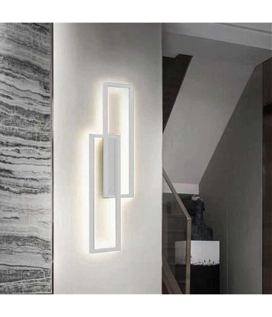 Applique Doppio Rettangolo 32 W Da Parete Abat Jour 3 Temperature Luce Aq25-b3c