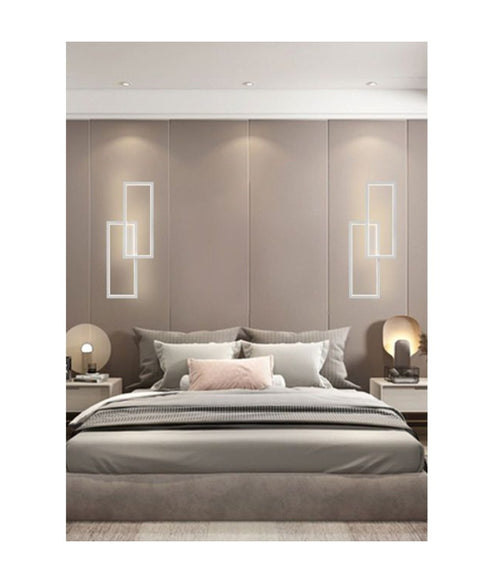 Applique Doppio Rettangolo 32 W Da Parete Abat Jour 3 Temperature Luce Aq25-b3c