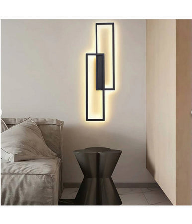 Applique Doppio Rettangolo 32 W Da Parete Lumetto 3 Temperature Di Luce Aq25-n3c