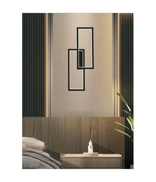 Applique Doppio Rettangolo 32 W Da Parete Lumetto 3 Temperature Di Luce Aq25-n3c