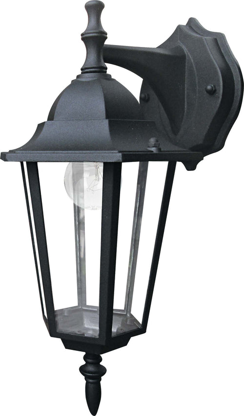 Applique Down Milano Nera 1Xe27 Ip44 20,8X36X17Cm Illuminazione/Illuminazione per esterni/Lampade da parete Led Mall Home - Napoli, Commerciovirtuoso.it