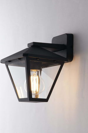 Applique Down Prisma Antracite 1Xe27 Ip44 19,1X21,8X16Cm Illuminazione/Illuminazione per esterni/Lampade da parete Led Mall Home - Napoli, Commerciovirtuoso.it