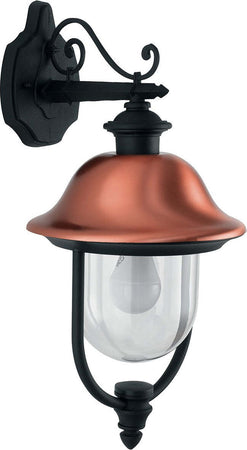 Applique Down Venezia Nero/Rame 1Xe27 Ip44 29X52,5X25Cm Illuminazione/Illuminazione per esterni/Lampade da parete Led Mall Home - Napoli, Commerciovirtuoso.it