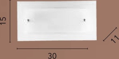 Applique-Dritta/Curva-Bianca-1Xe27-30X15Cm