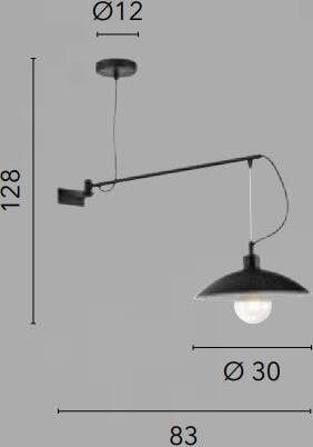 Applique-Eldorado-Bianco-1Xe27-128X83X30Cm