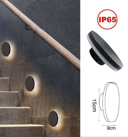 Applique Esterno 12w Nera Tonda Slim Ip65 Alluminio Luce Naturale 4000k Xc-9286 Illuminazione/Illuminazione per esterni/Lampade da parete Trade Shop italia - Napoli, Commerciovirtuoso.it