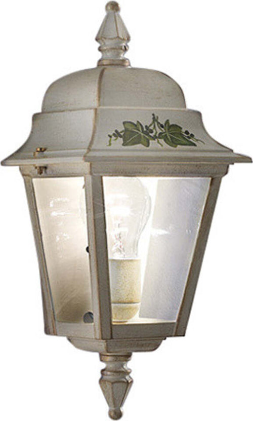 Applique-Esterno-Classica-Gorizia-Metallo-Ceramica-Bianco-Sfumato-Oro-1-Luce-E27